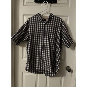 Wrangler Mens XL Plaid Short Sleeve Button Down Shirt Premium Quality Cotton